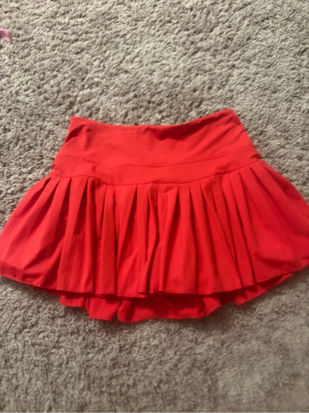 Gold Hinge Red Athletic Pleated Skirt - Picture 3 of 3